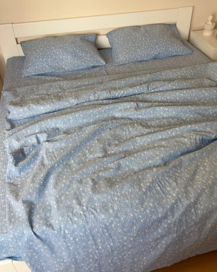 Bedding Set - " Blue Petals"