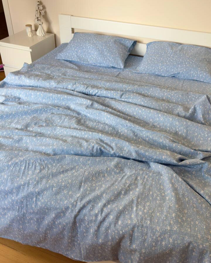 Bedding Set - " Blue Petals"