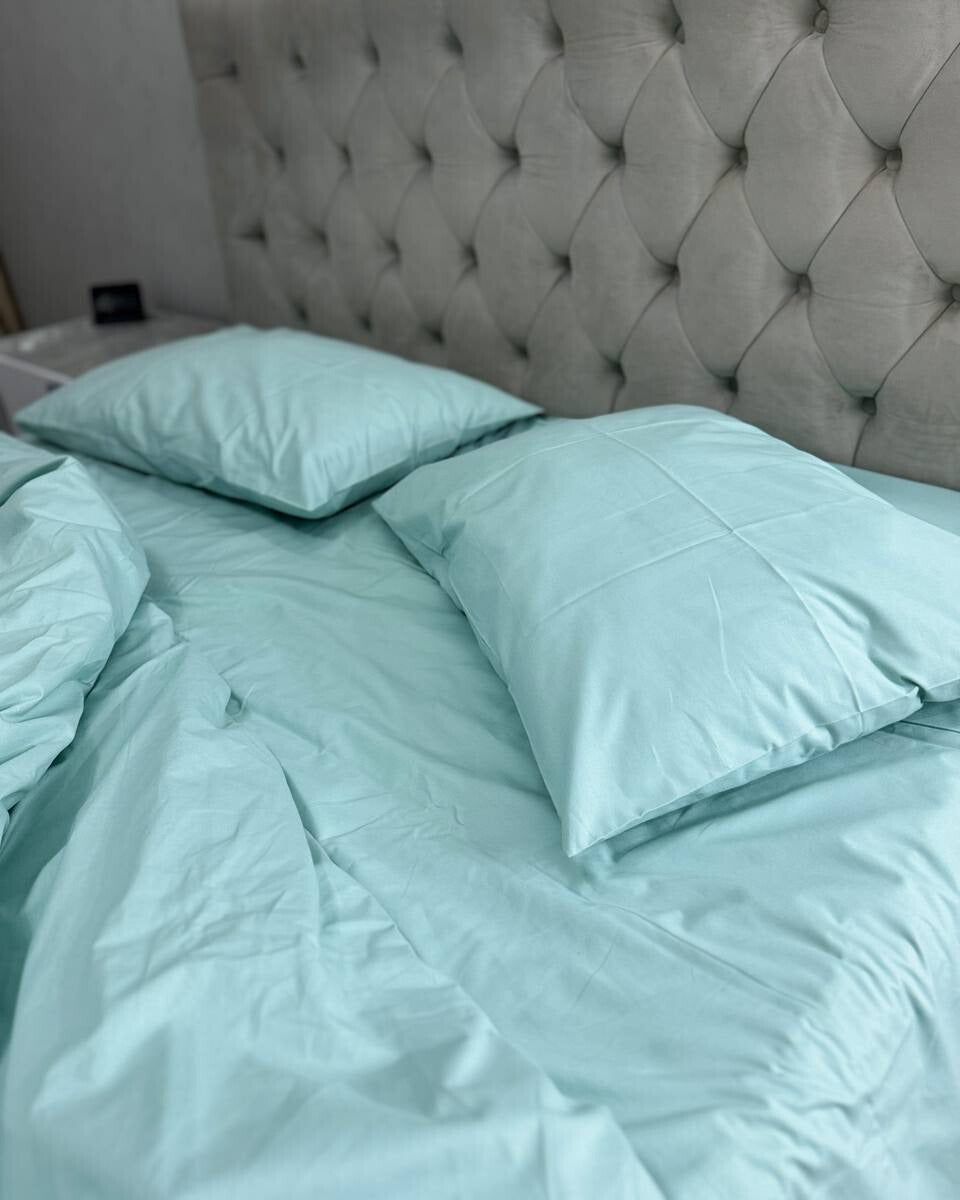 Premium Ranforce Cotton Bedding Set – Mint Serenity