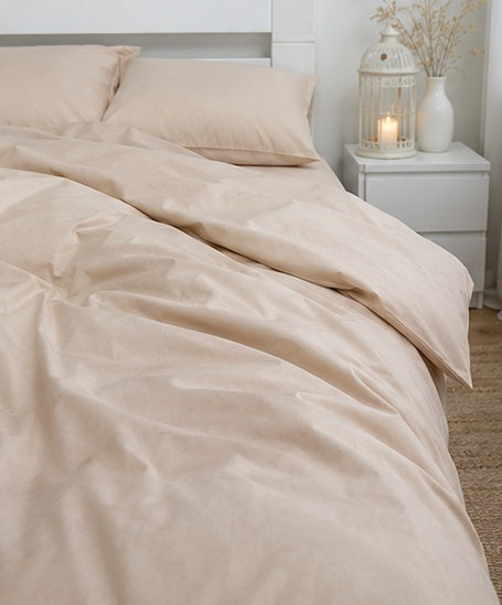 Ranforce Cotton Bedding Set – Soft Nude Calm