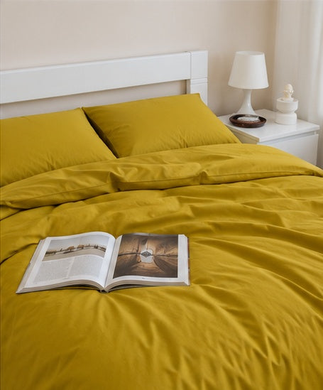 Ranforce Cotton Bedding Set – Mustard Harmony