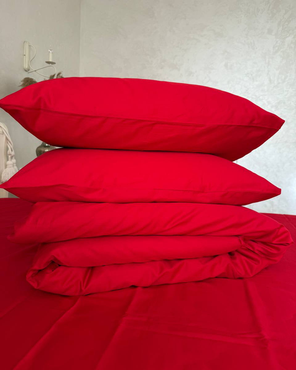Luxury Cotton Sateen Bedding Set – Scarlet Passion