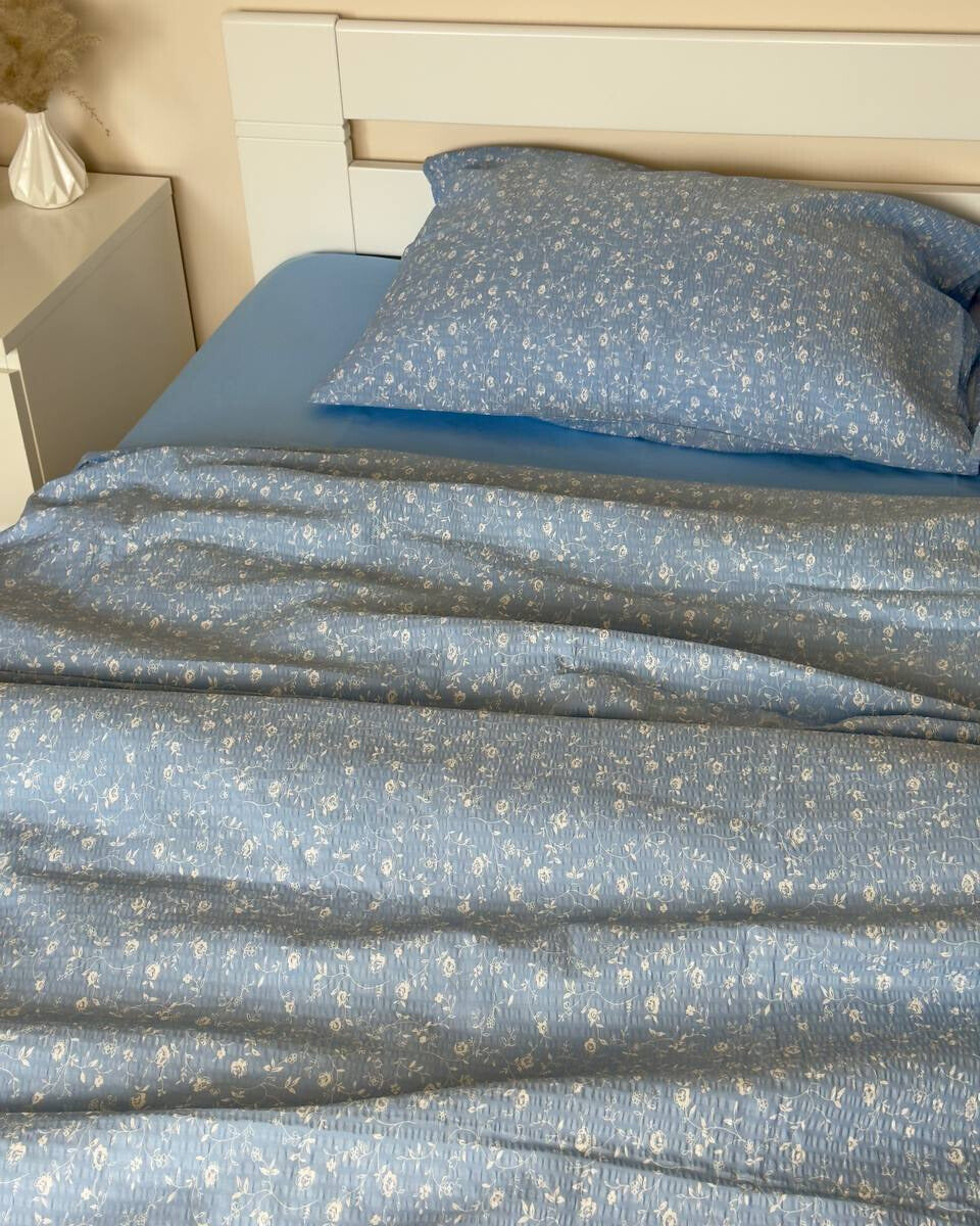 Bedding Set - "Blue Blossom "
