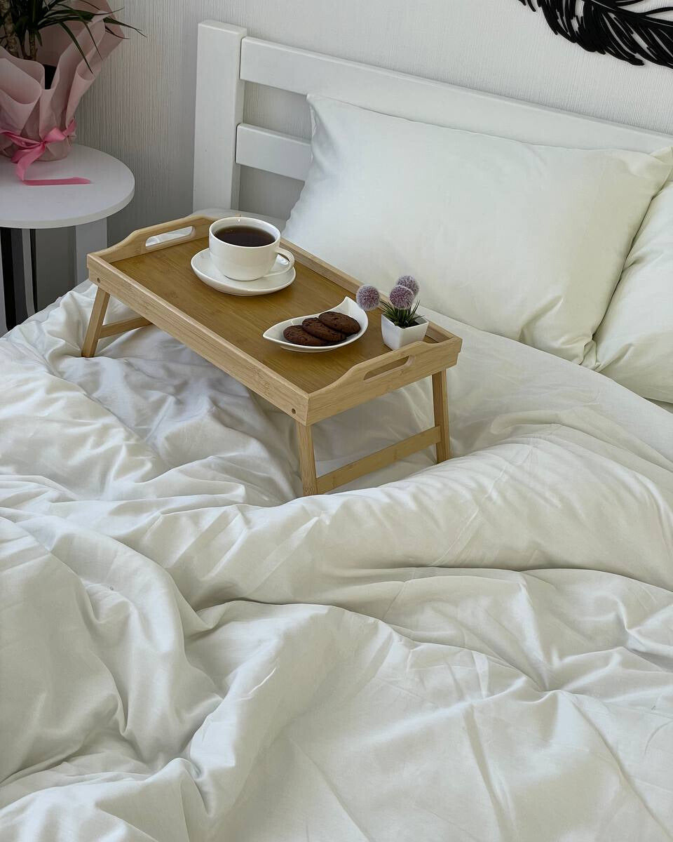 Luxury Cotton Sateen Bedding Set – Pure White