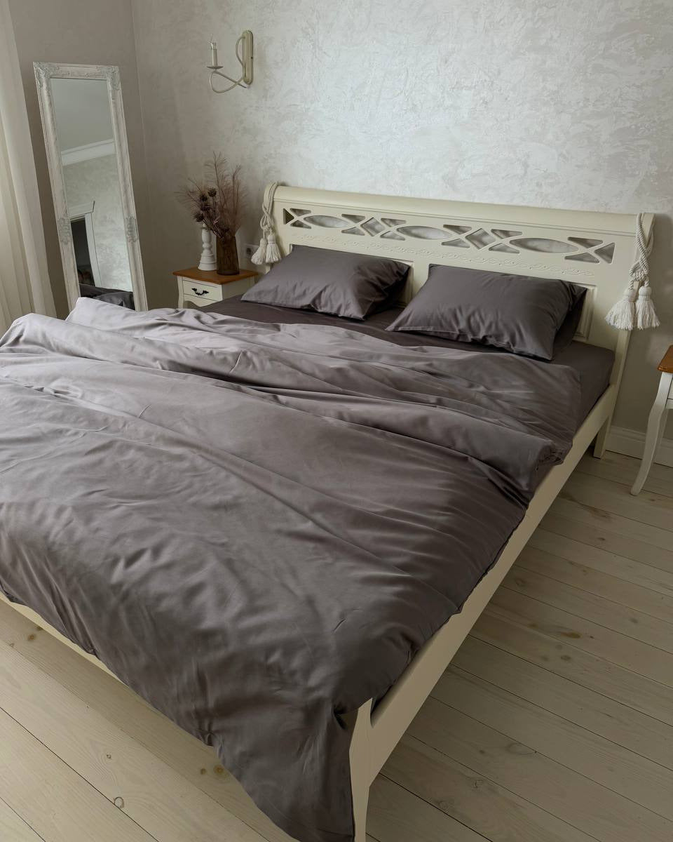 Luxury Cotton Sateen Bedding Set – Cocoa Calm