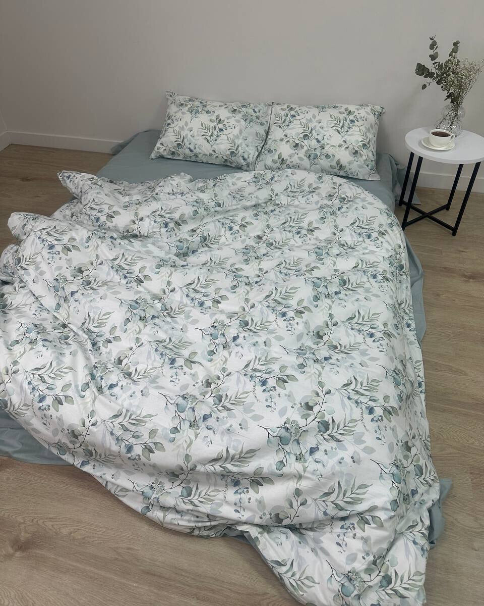 Premium Ranforce Cotton Bedding Set – Soft Eucalyptus