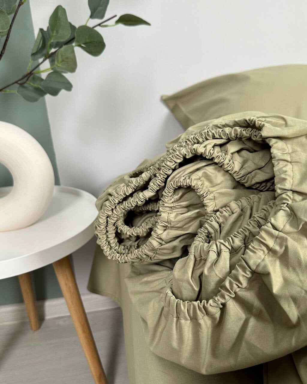 Premium Ranforce Cotton Bedding Set – Sage Calm