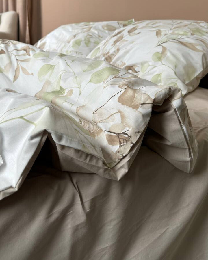 Premium Ranforce Cotton Bedding Set – Olive Tranquility
