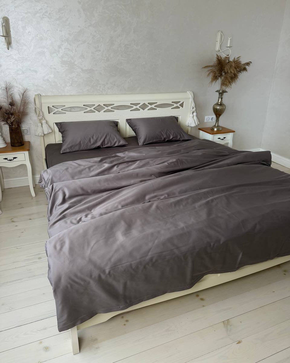 Luxury Cotton Sateen Bedding Set – Cocoa Calm