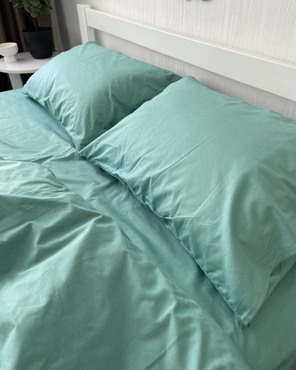 Premium Ranforce Cotton Bedding Set – Aqua Calm