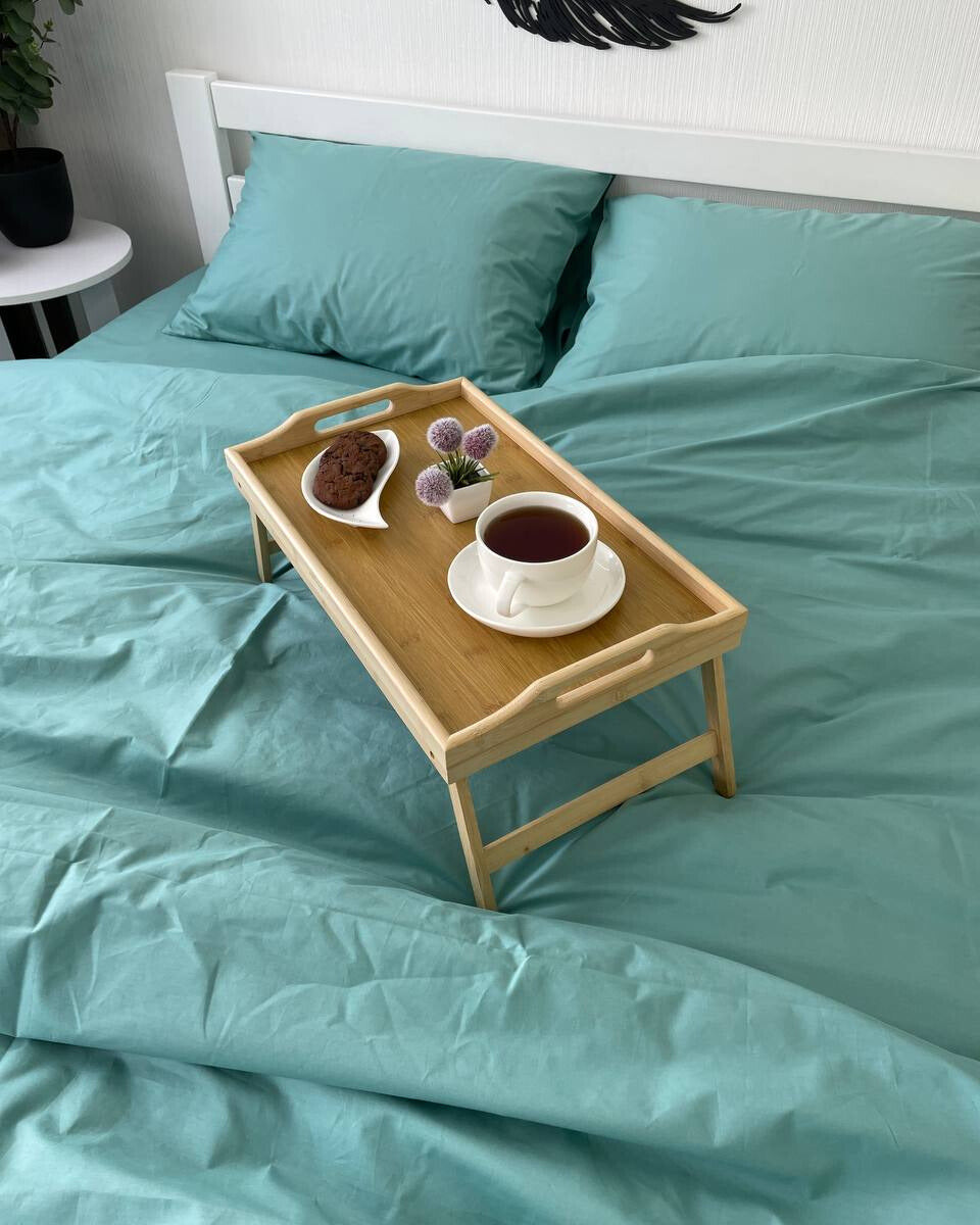 Premium Ranforce Cotton Bedding Set – Aqua Calm