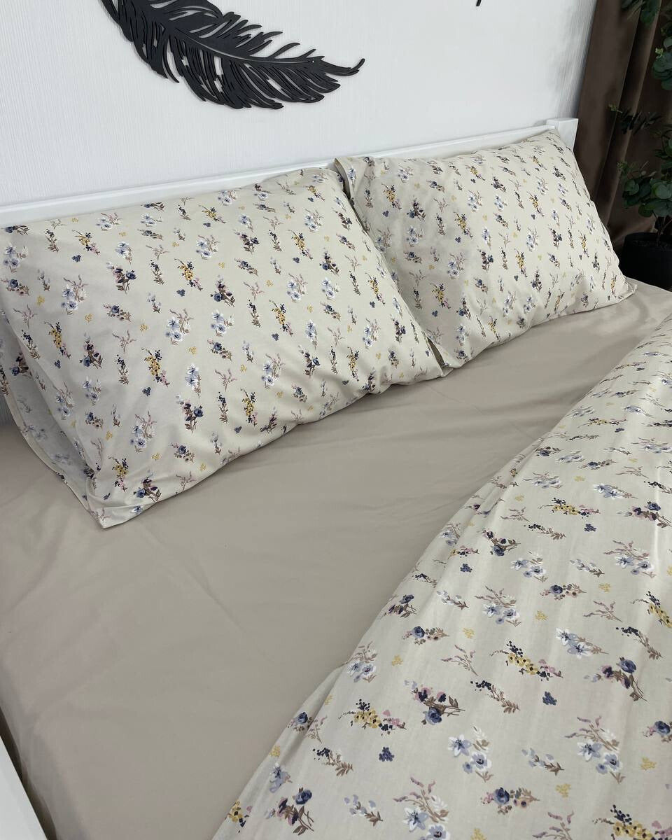 Premium Ranforce Cotton Bedding Set – Soft Meadow Bloom