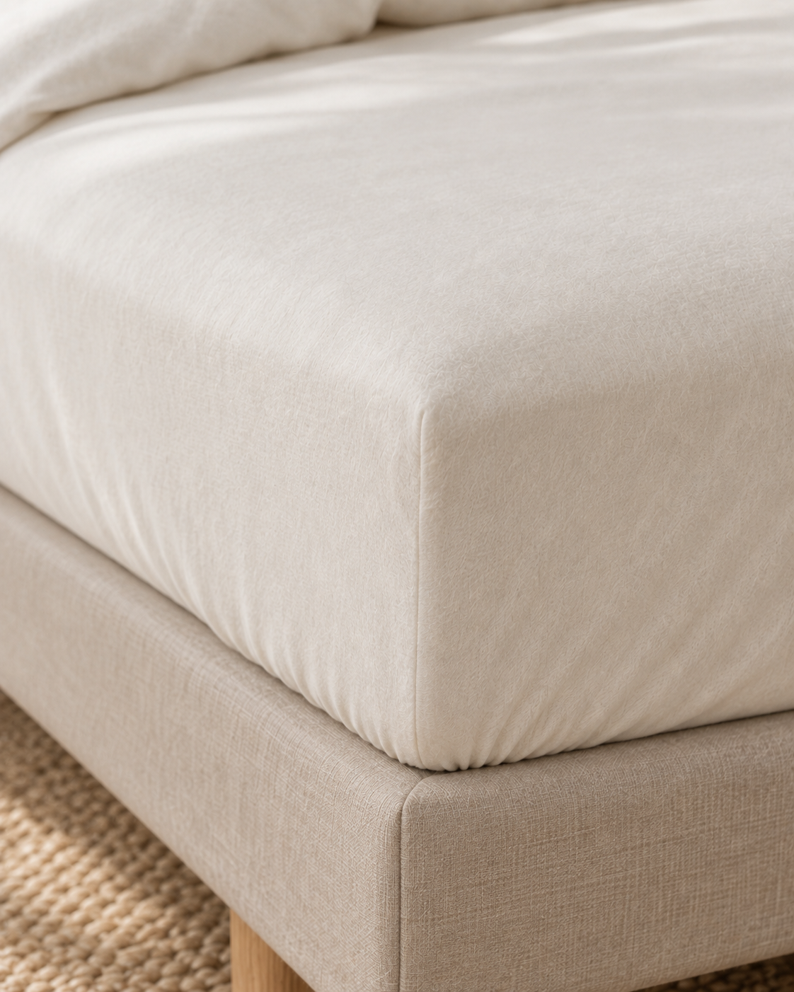 Pure Brushed Cotton Bedding Set – Soft Ivory