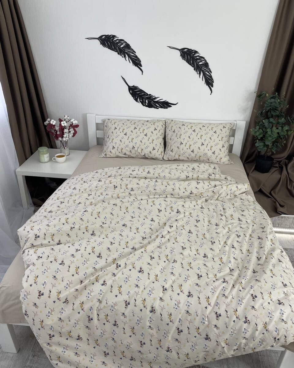 Premium Ranforce Cotton Bedding Set – Soft Meadow Bloom