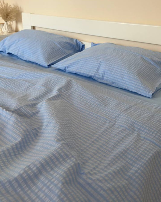Bedding Set - "Sky Gingham"