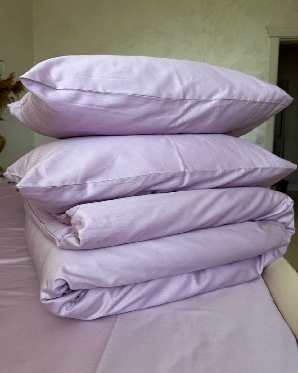 Luxury Cotton Sateen Bedding Set – Lavender Dream