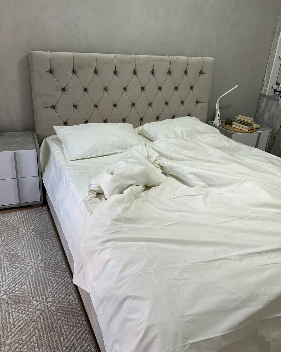 Premium Ranforce Cotton Bedding Set – Soft Ivory