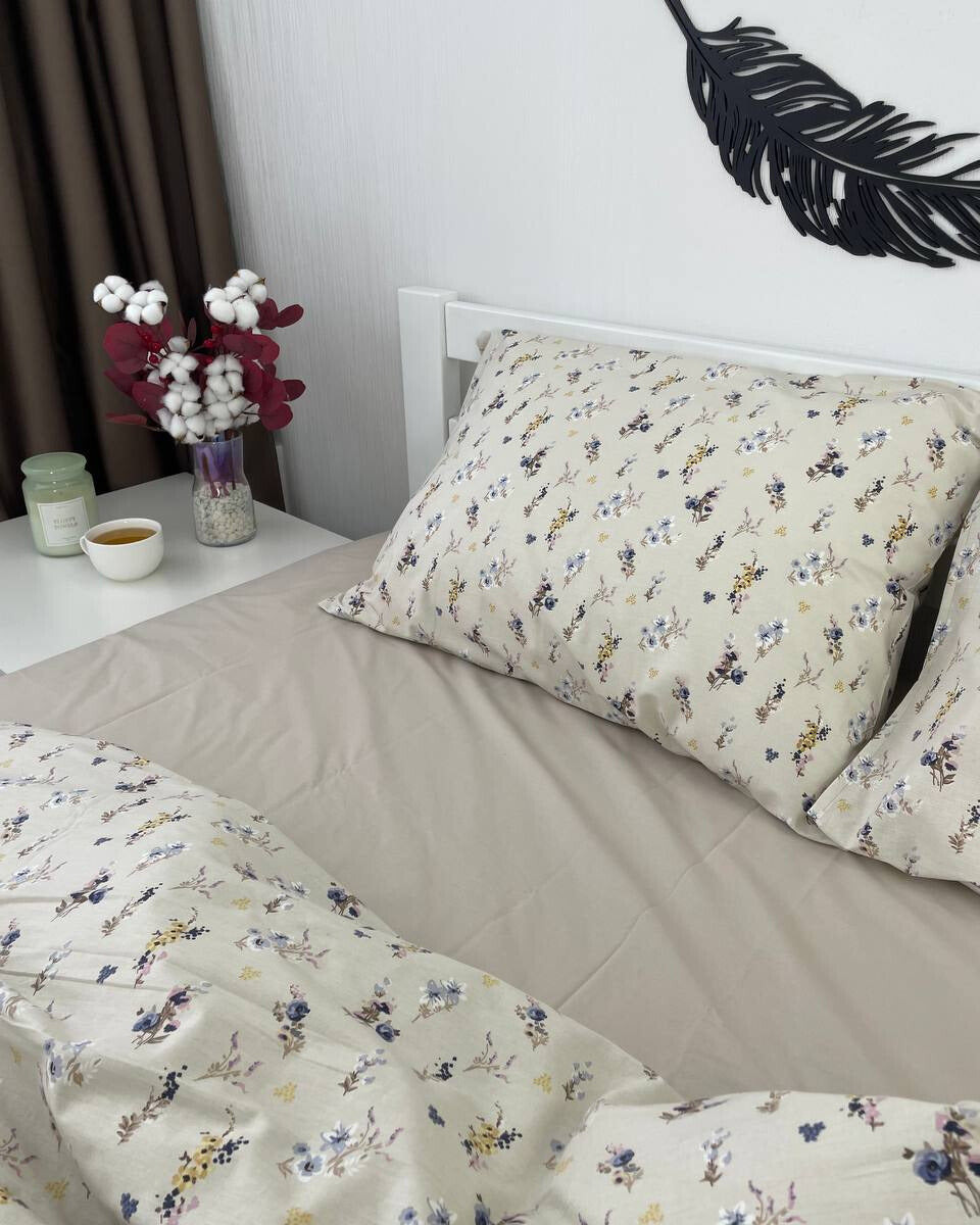 Premium Ranforce Cotton Bedding Set – Soft Meadow Bloom