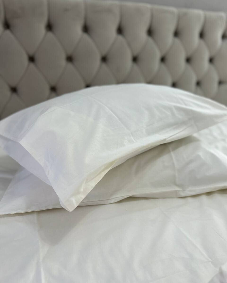 Premium Ranforce Cotton Bedding Set – Soft Ivory