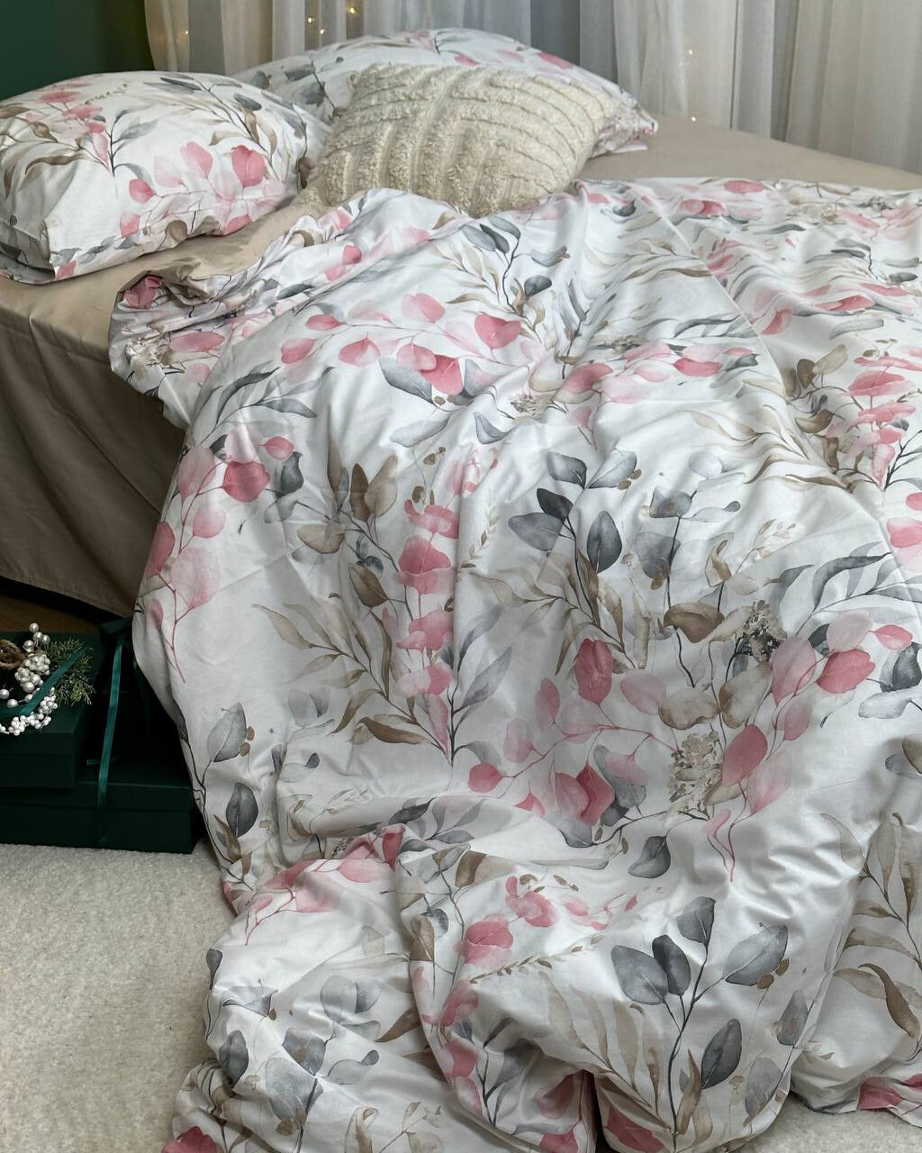 Premium Ranforce Cotton Bedding Set – Pink Harmony