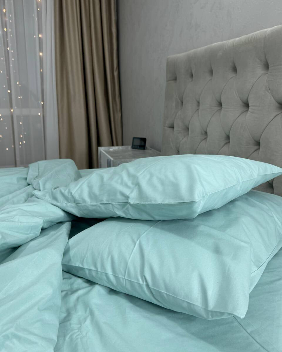 Premium Ranforce Cotton Bedding Set – Mint Serenity