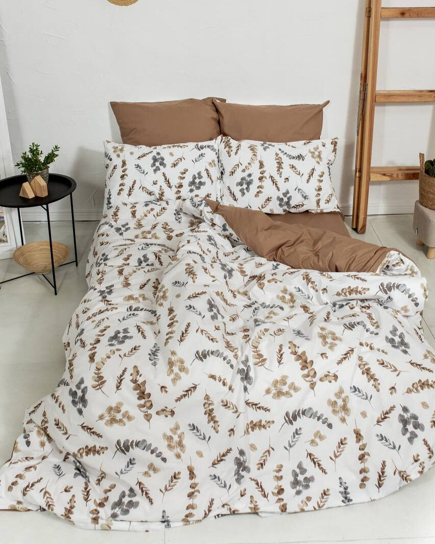 Premium Ranforce Cotton Bedding Set – Autumn Eucalyptus