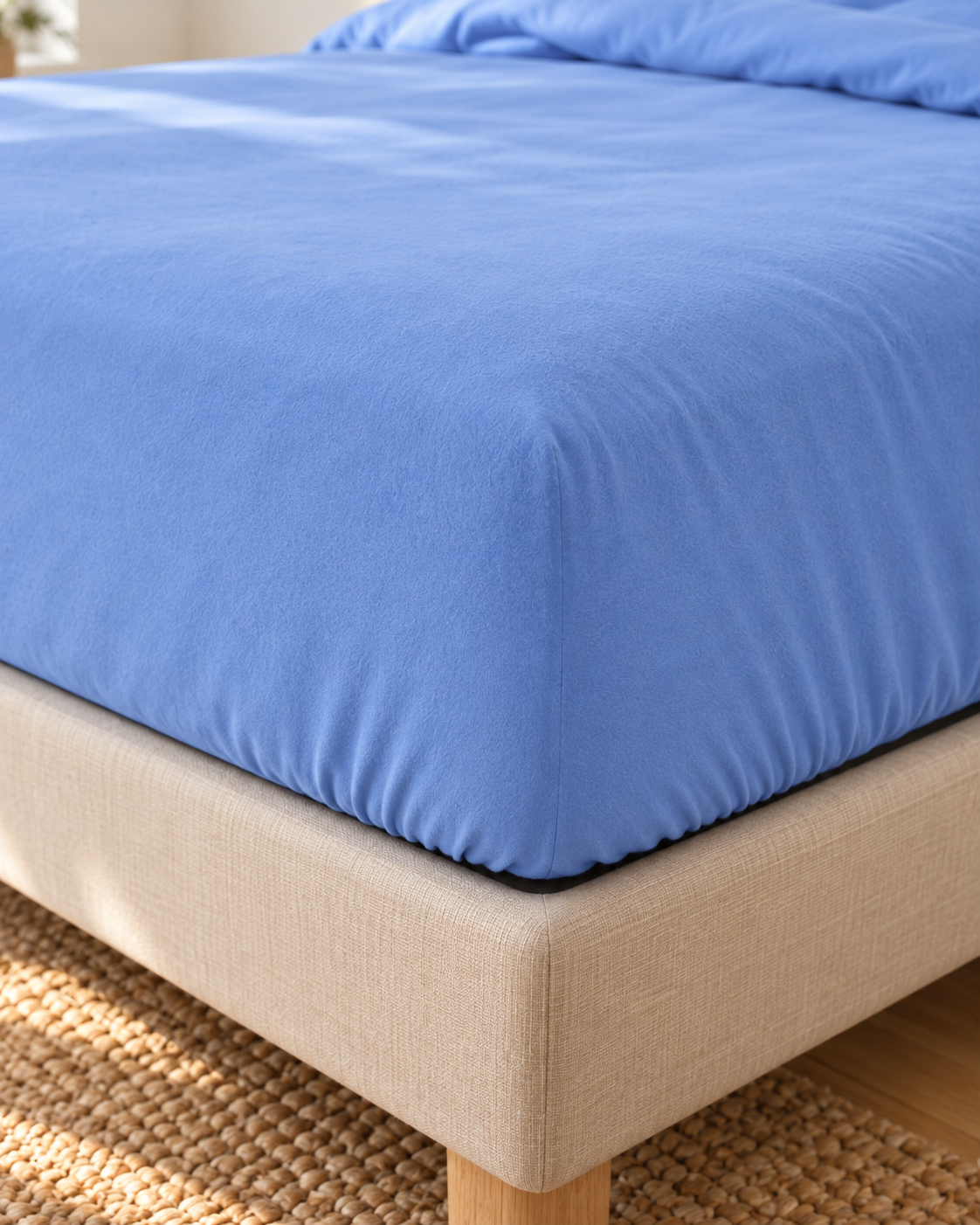 Pure Brushed Cotton Bedding Set – Sky Blue