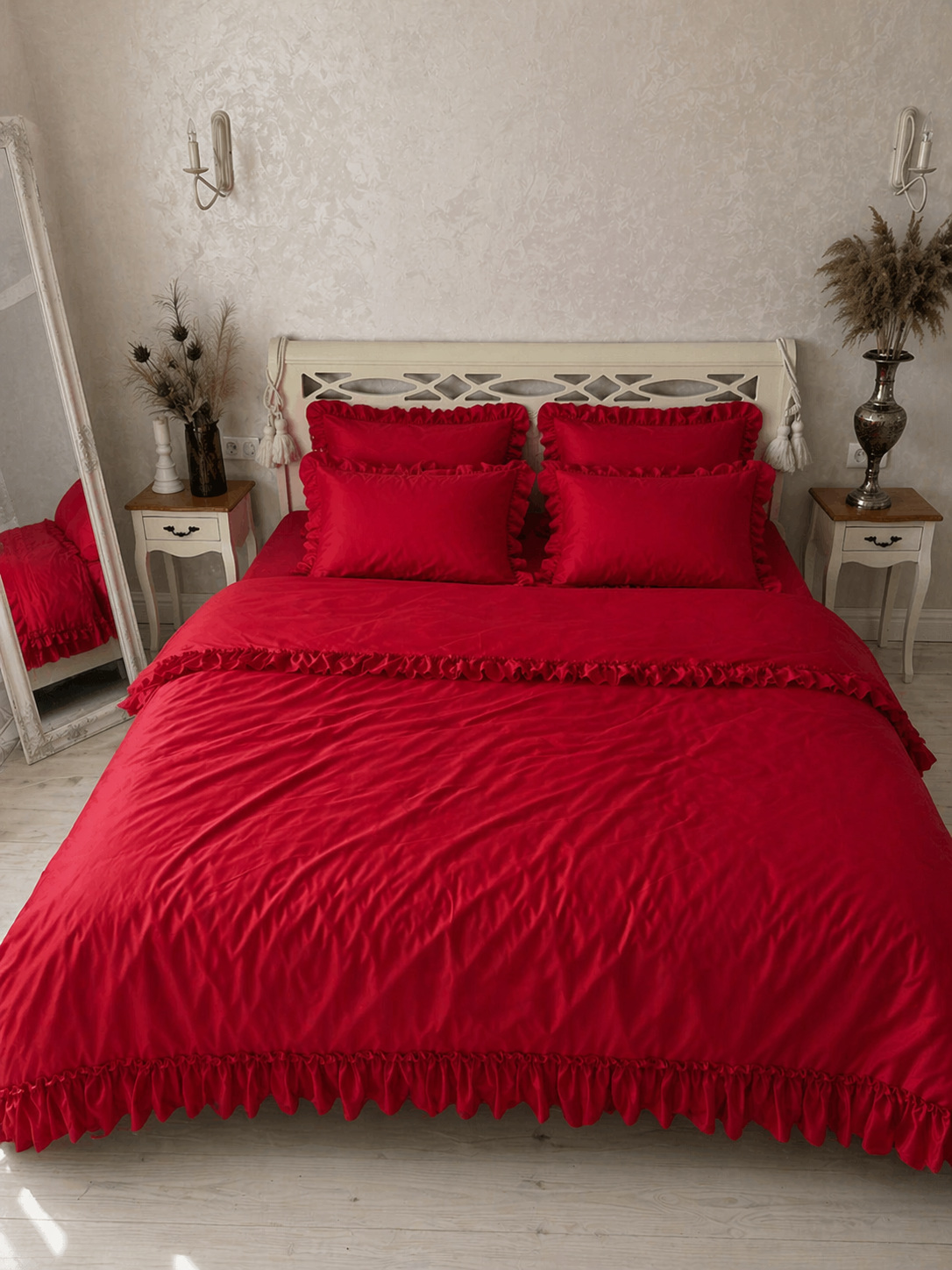Luxury Cotton Sateen Bedding Set – Scarlet Passion