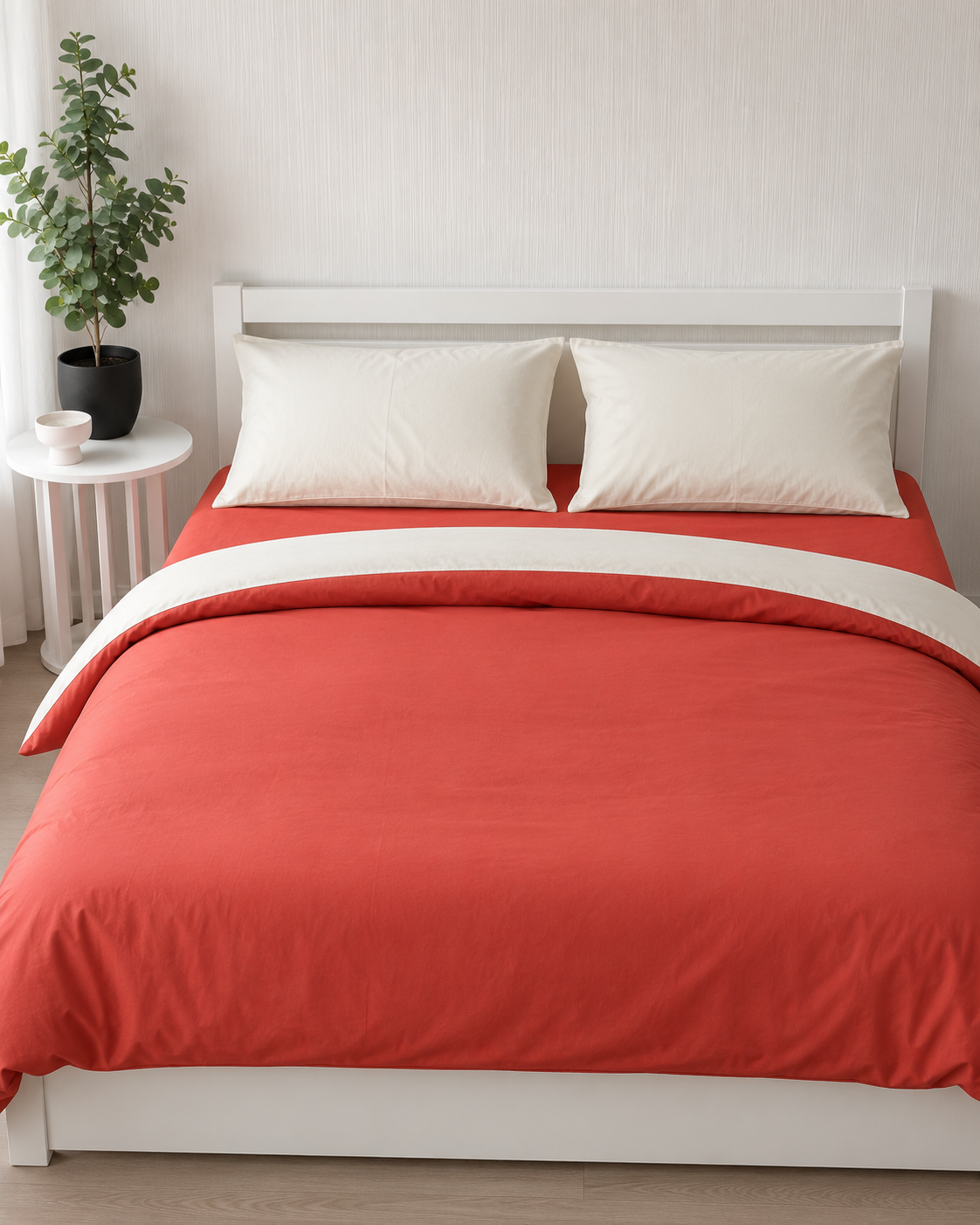 Ranforce Cotton Bedding Set – Sunset Cream