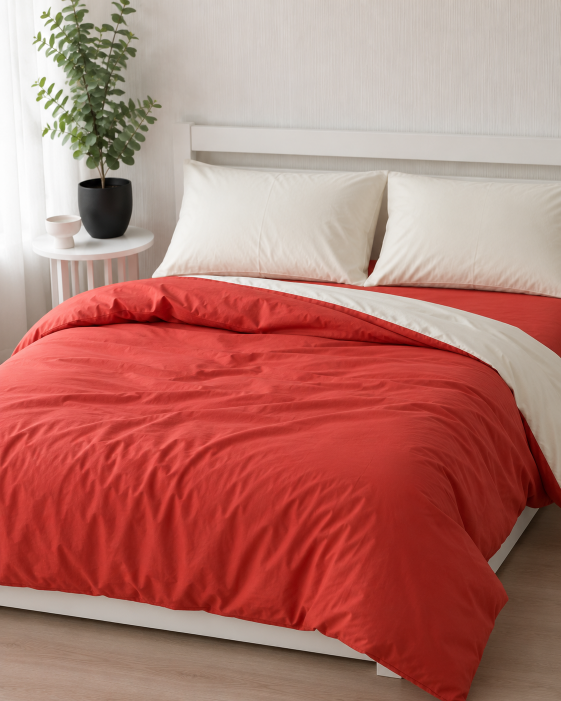 Ranforce Cotton Bedding Set – Sunset Cream