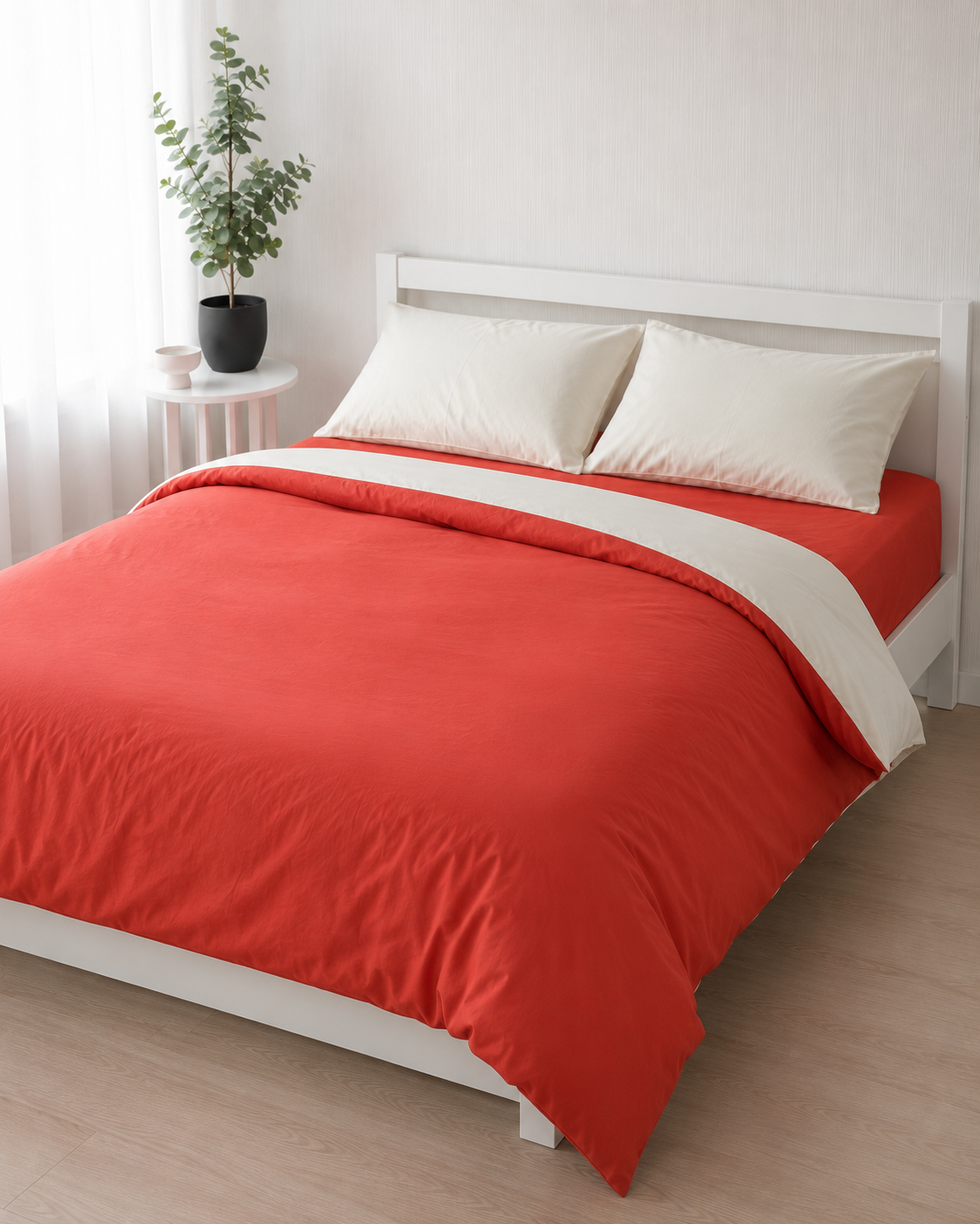 Ranforce Cotton Bedding Set – Sunset Cream