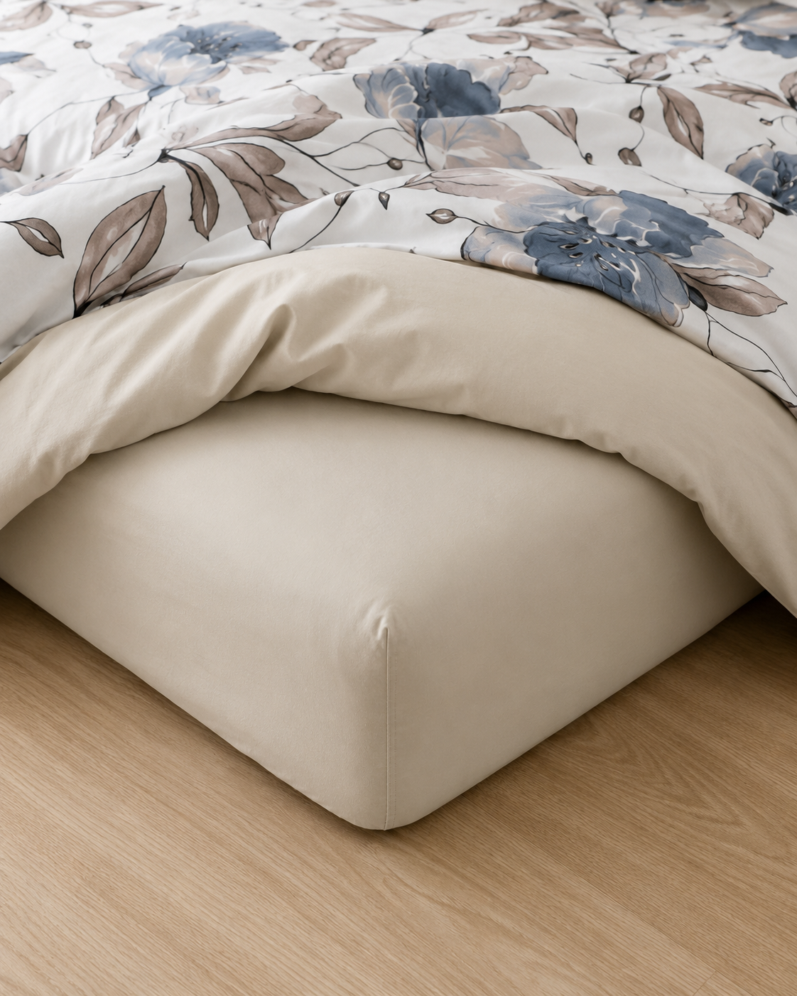Ranforce Cotton Bedding Set – Silver Blue Blossom
