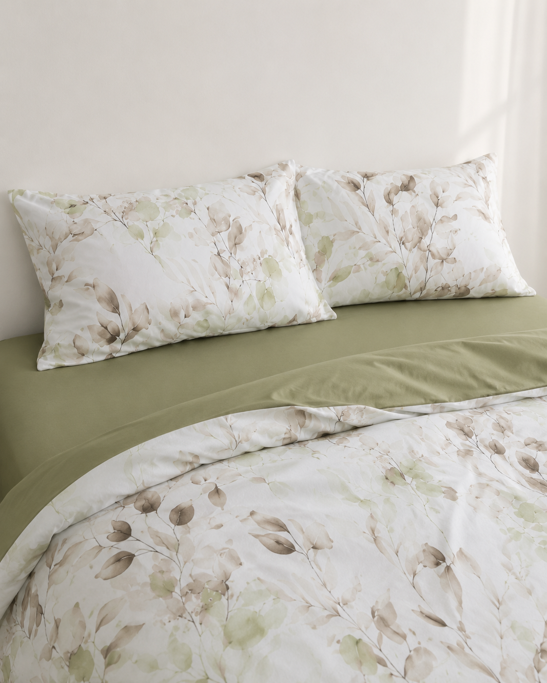 Ranforce Cotton Bedding Set – Olive Garden