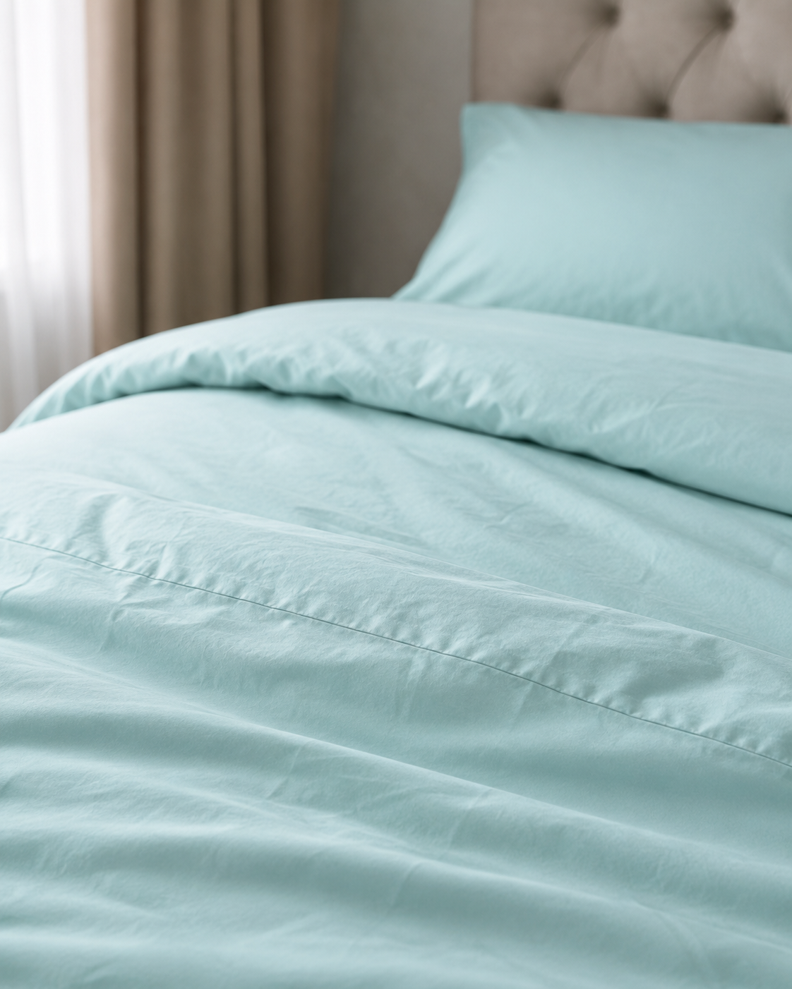 Ranforce Cotton Bedding Set – Mint Serenity