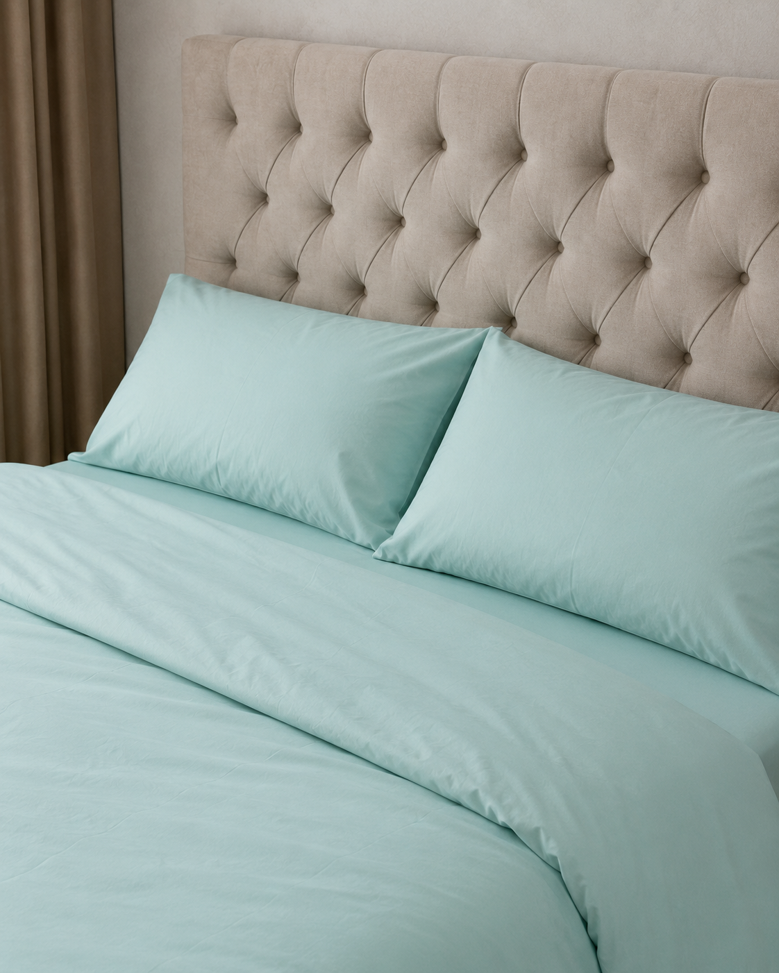 Ranforce Cotton Bedding Set – Mint Serenity