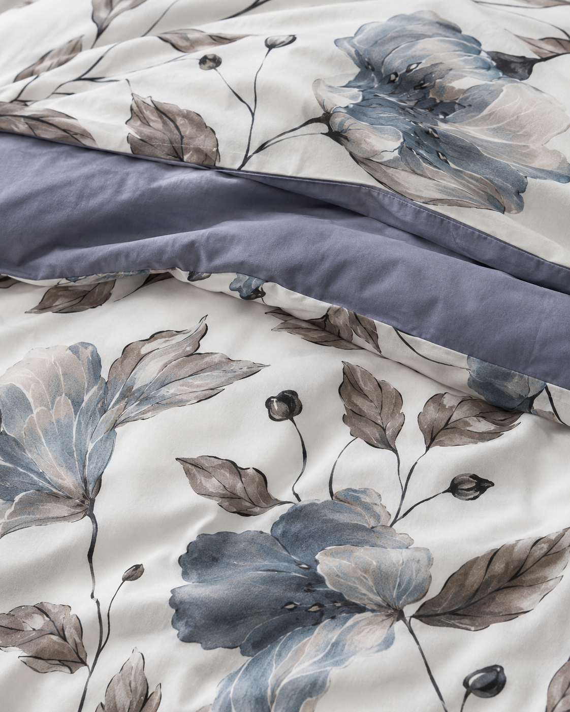 Ranforce Cotton Bedding Set – Blue Garden