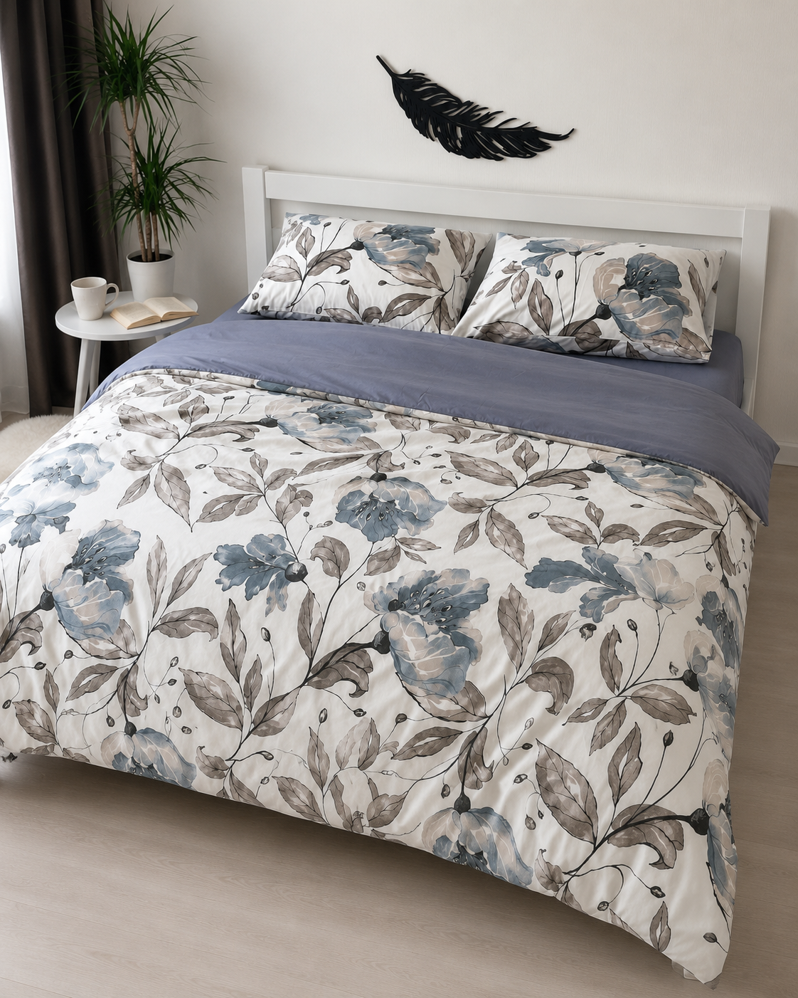 Ranforce Cotton Bedding Set – Blue Garden