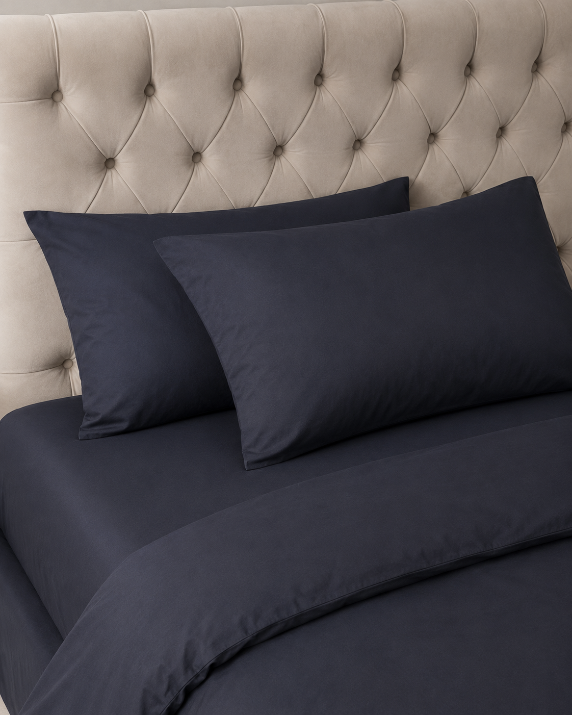 Ranforce Cotton Bedding Set – Deep Charcoal