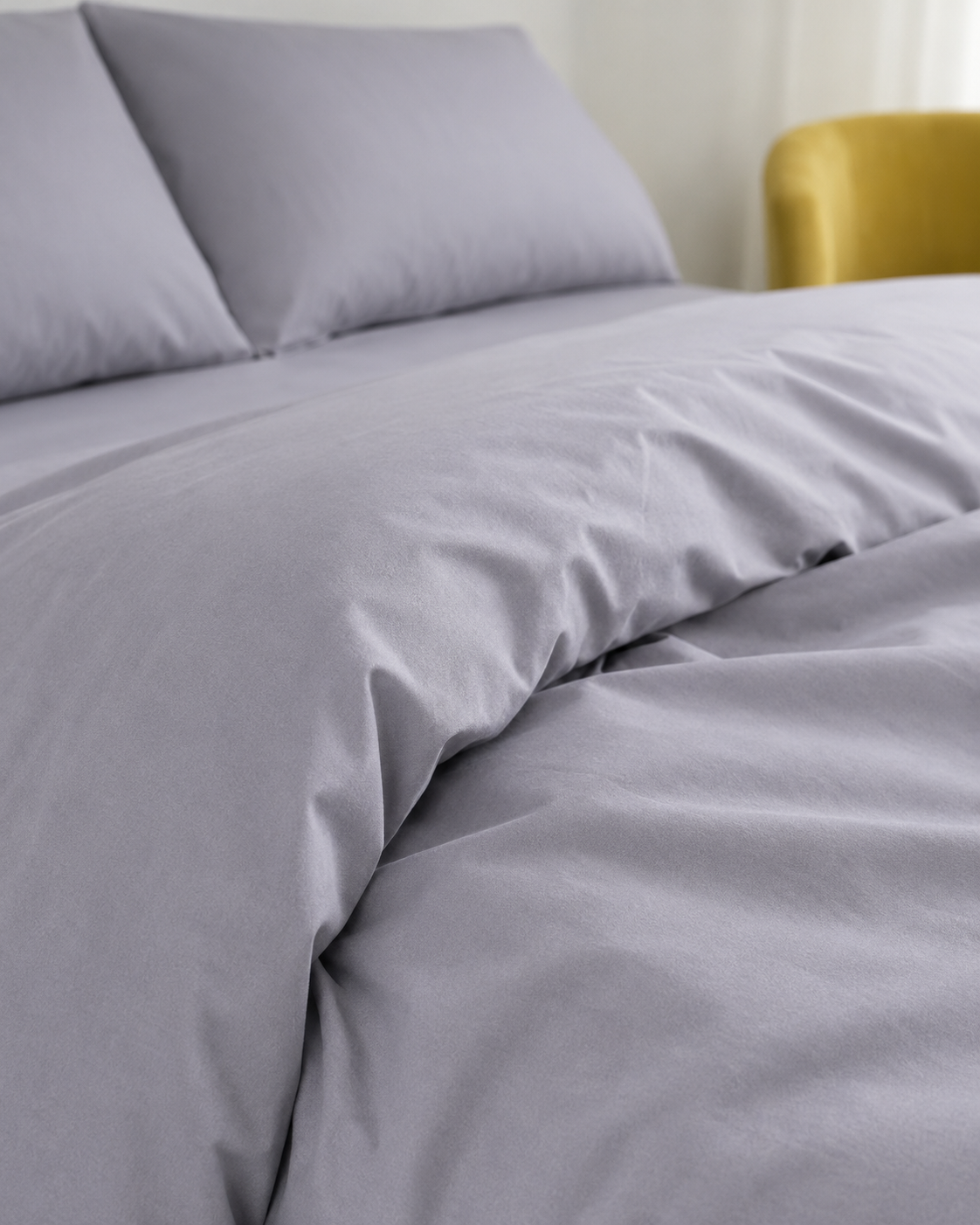 Ranforce Cotton Bedding Set – Stone Grey