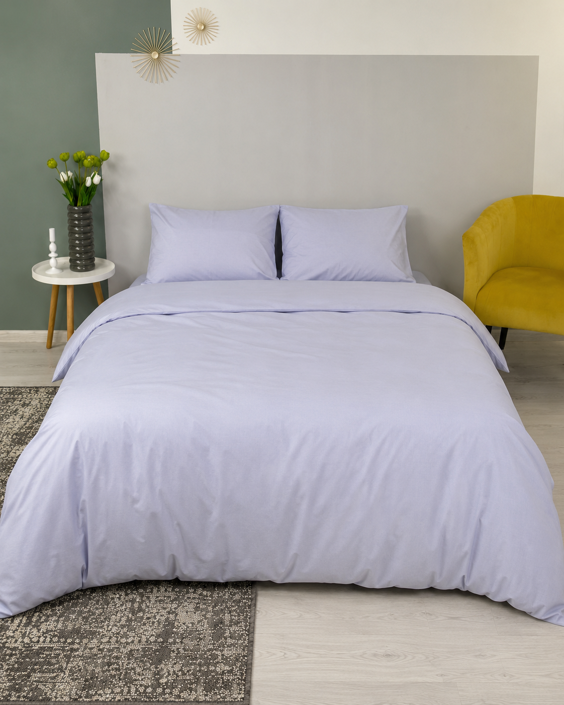 Ranforce Cotton Bedding Set – Soft Sky