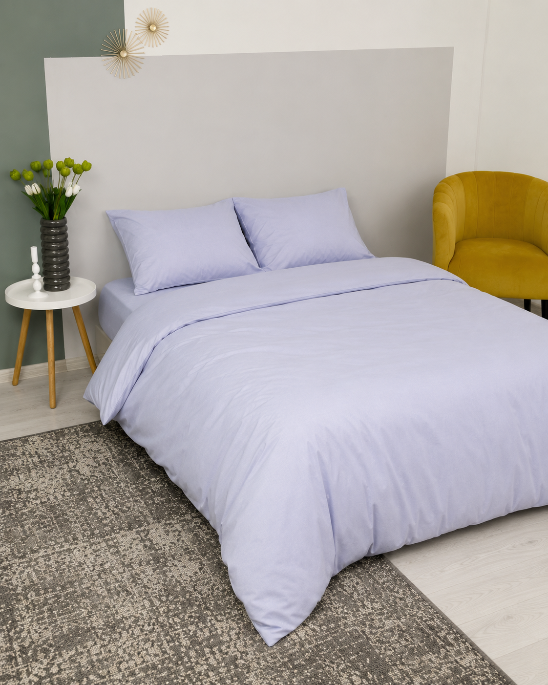 Ranforce Cotton Bedding Set – Soft Sky