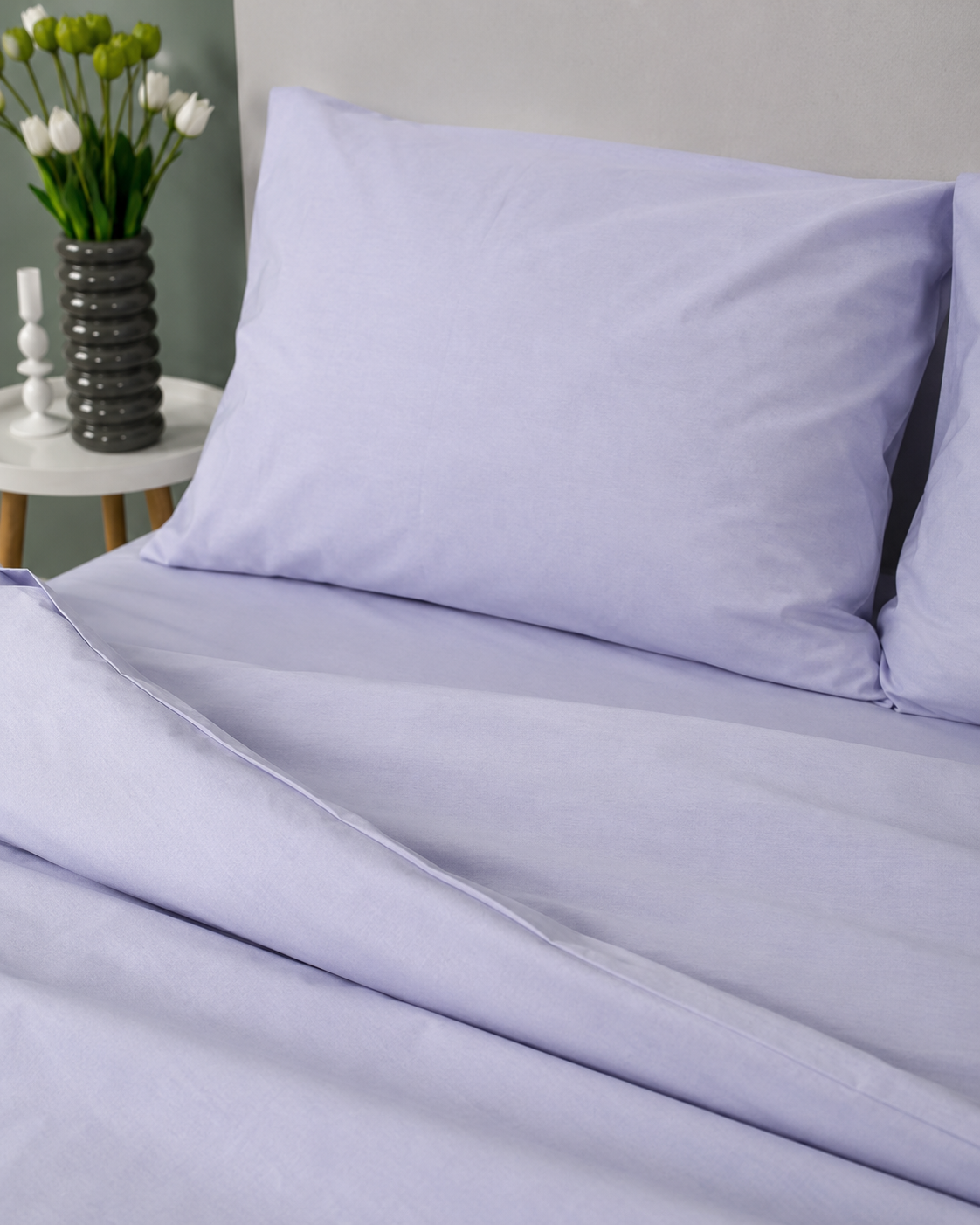 Ranforce Cotton Bedding Set – Soft Sky