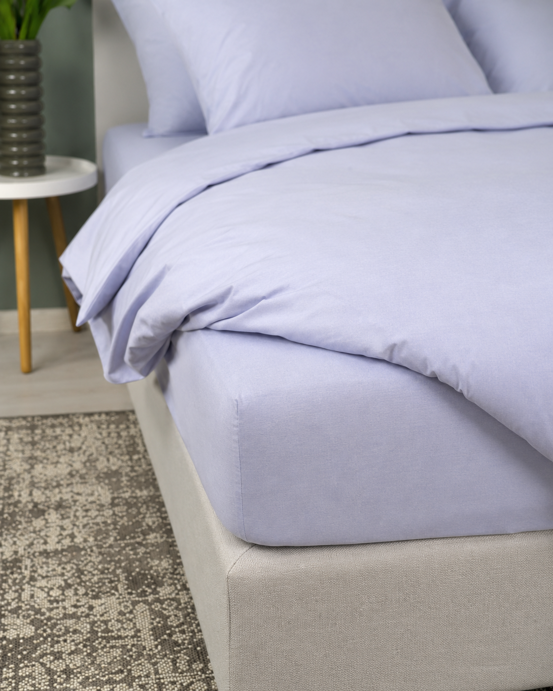 Ranforce Cotton Bedding Set – Soft Sky