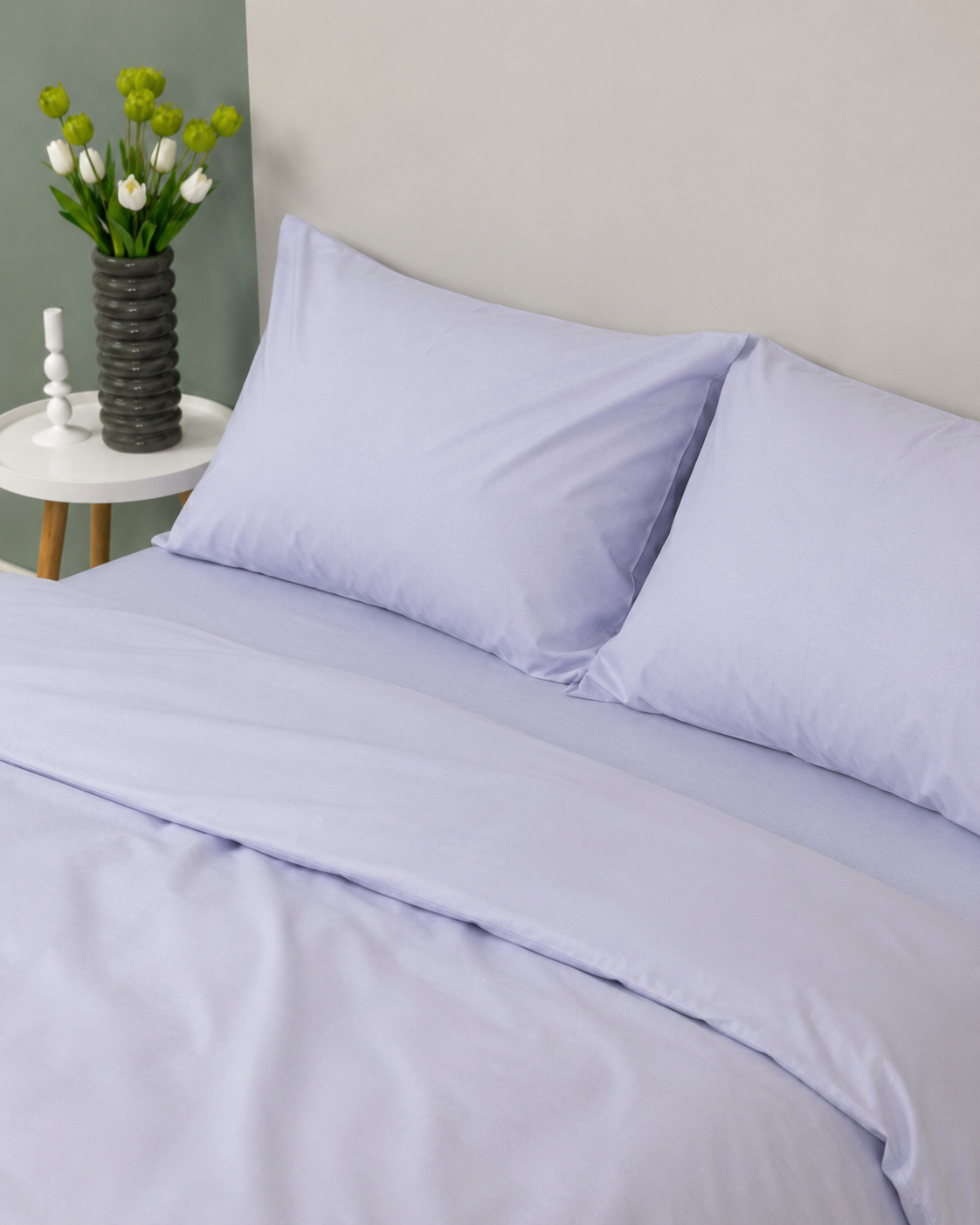 Ranforce Cotton Bedding Set – Soft Sky