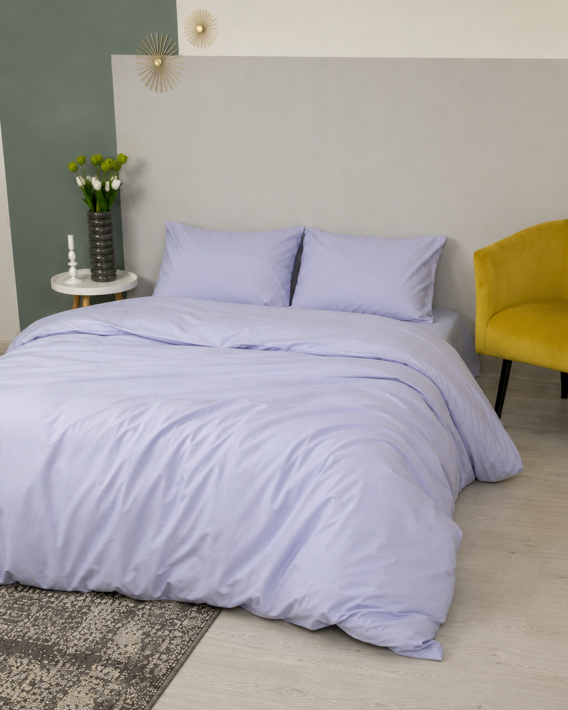 Ranforce Cotton Bedding Set – Soft Sky