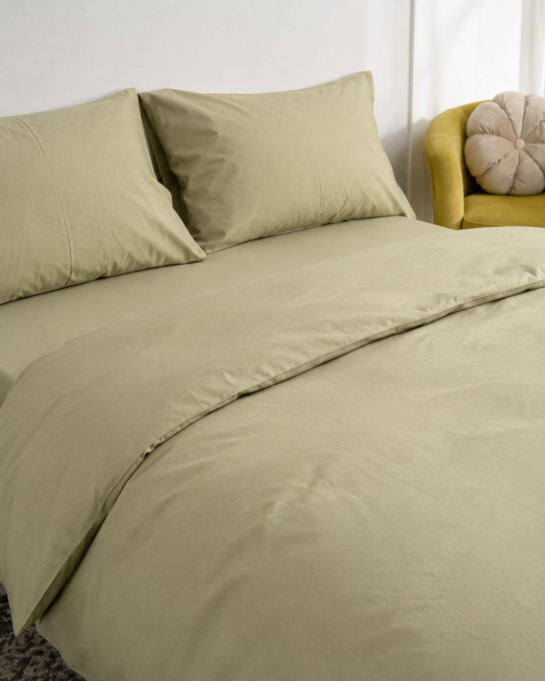 Ranforce Cotton Bedding Set – Sage Calm