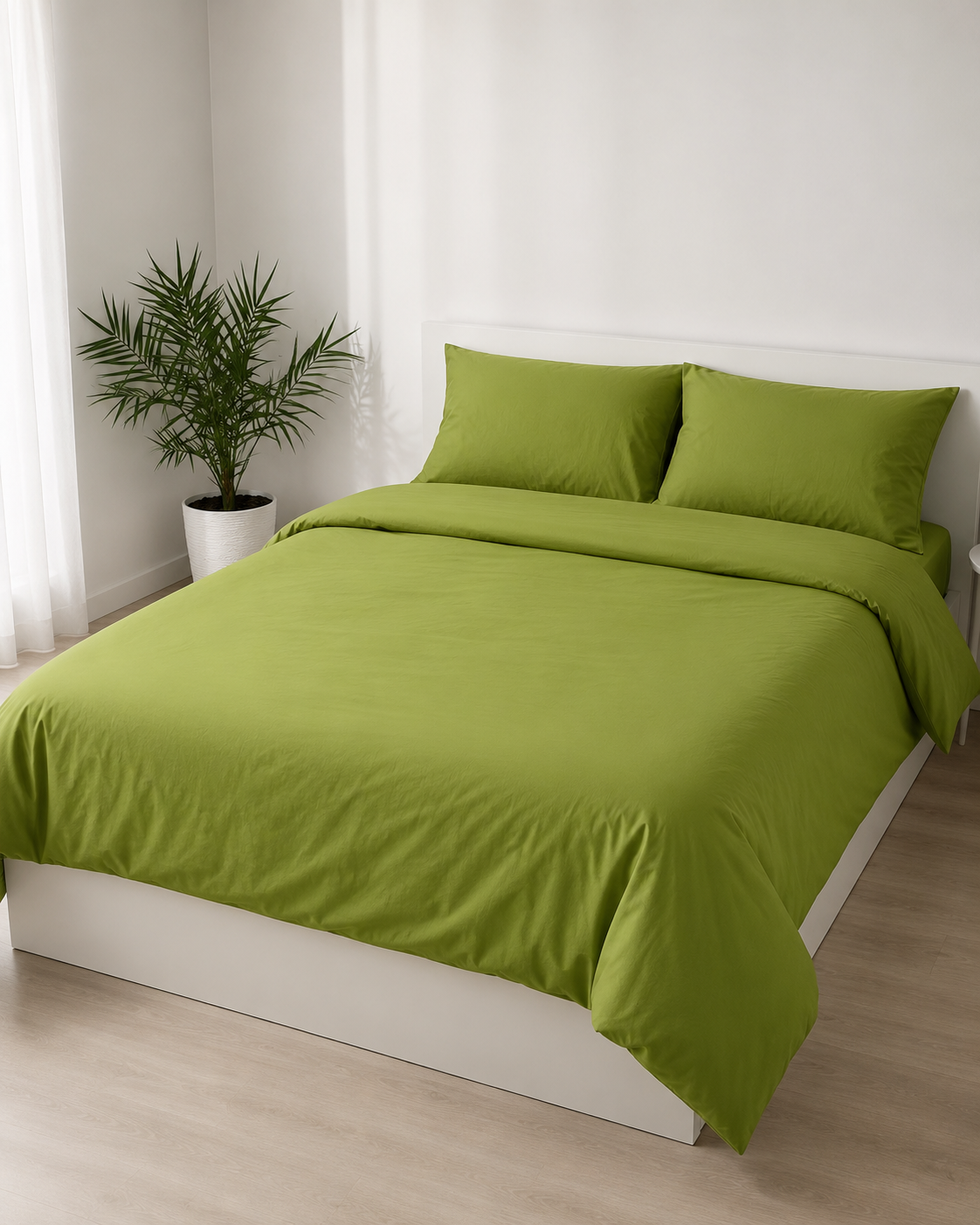 Ranforce Cotton Bedding Set – Olive Harmony