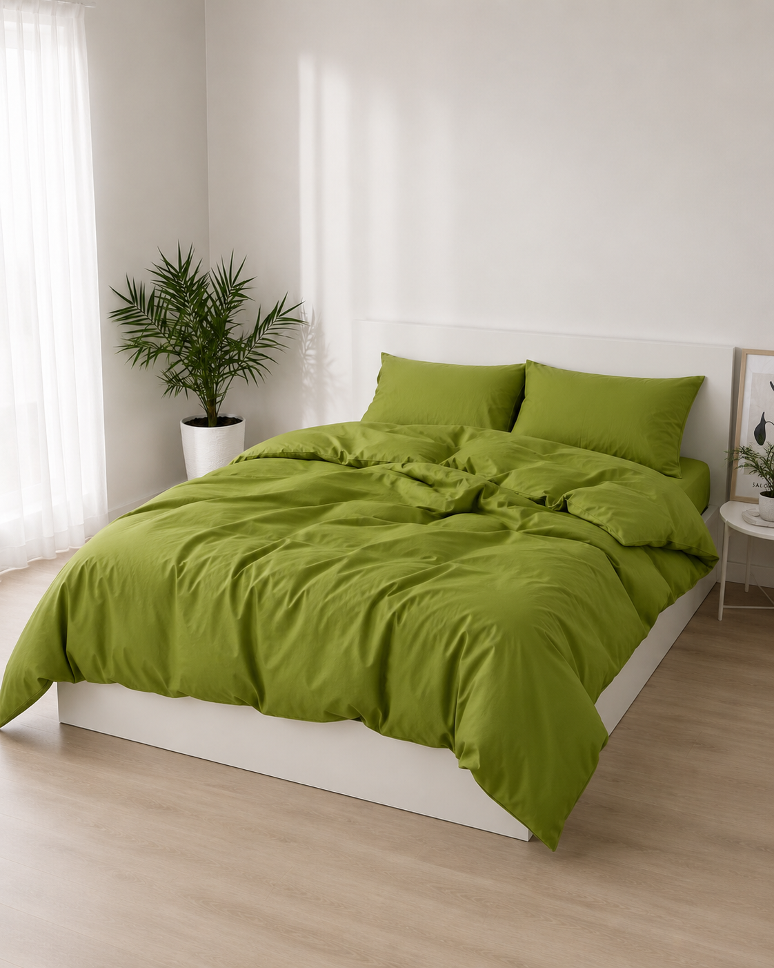 Ranforce Cotton Bedding Set – Olive Harmony