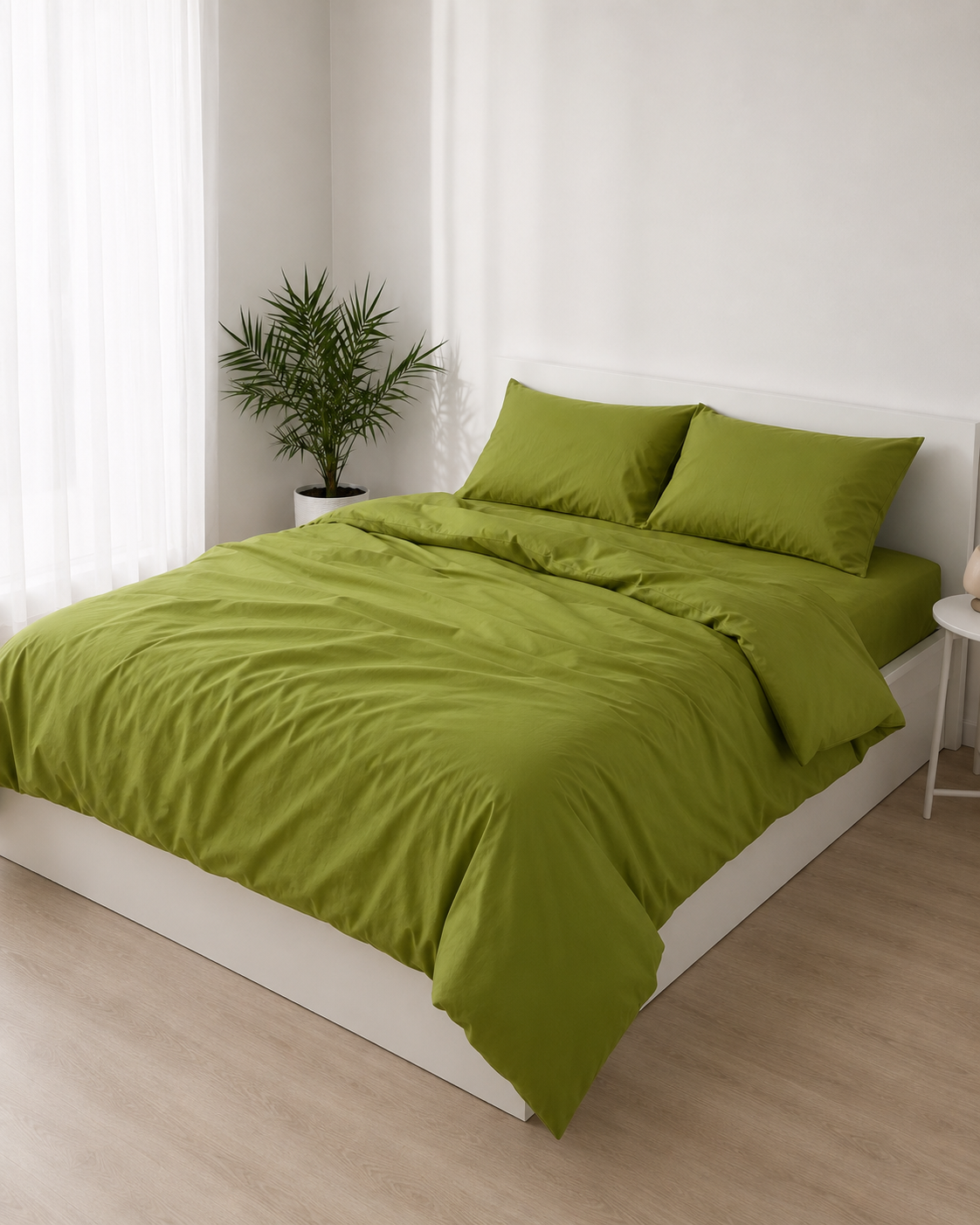 Ranforce Cotton Bedding Set – Olive Harmony
