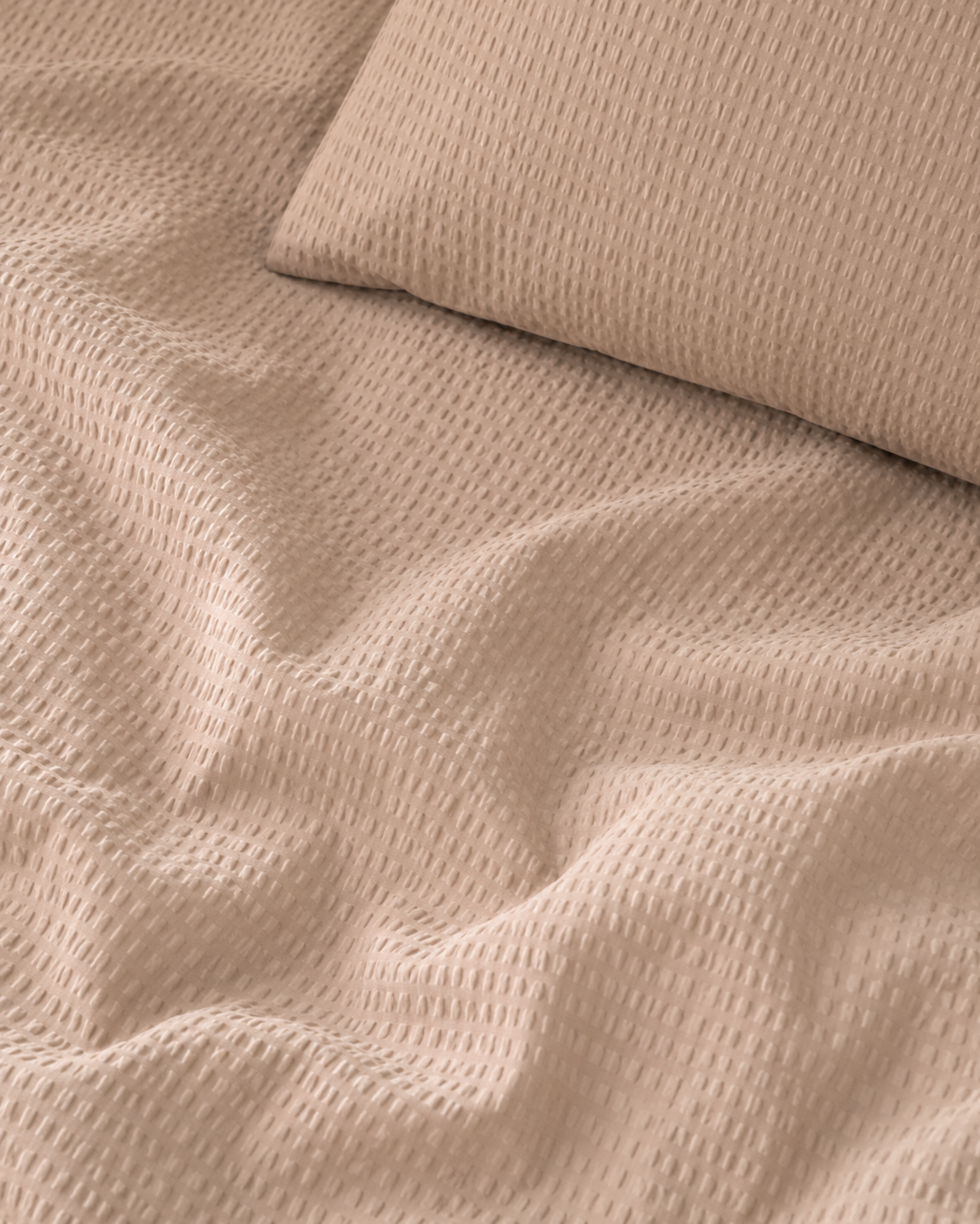 Seersucker Cotton Bedding Set – Desert Taupe